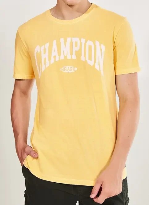 camiseta amarela estonada champion camiseta amarela estonada champion