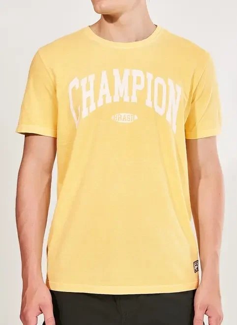 camiseta amarela estonada champion camiseta amarela estonada champion