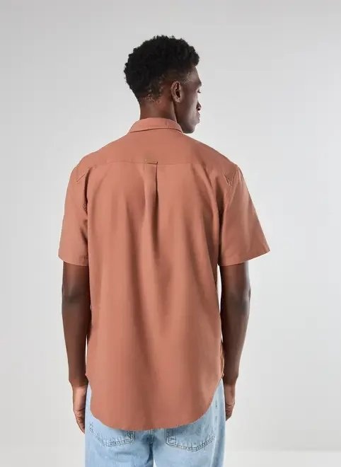 camisa de manga curta lisa com linho camisa de manga curta lisa com linho