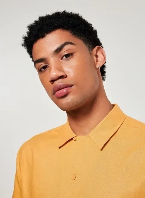 camisa amarela queimada com linho camisa amarela queimada com linho