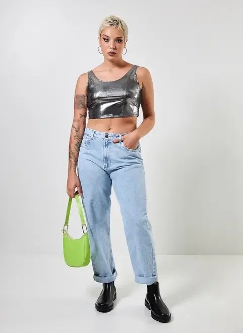 cropped corselet prateado gen me cropped corselet prateado gen me