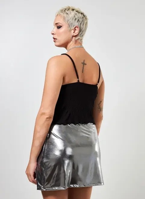 saia prateada gen me saia prateada gen me