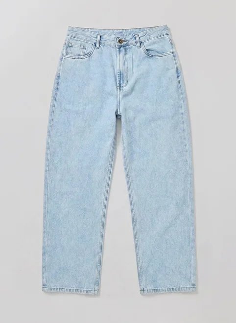 calça reta jeans marmorizada calça reta jeans marmorizada