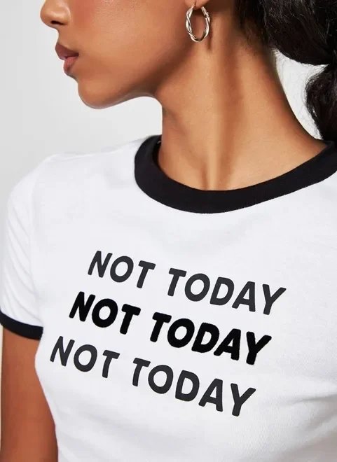 blusa cropped not today gen me blusa cropped not today gen me