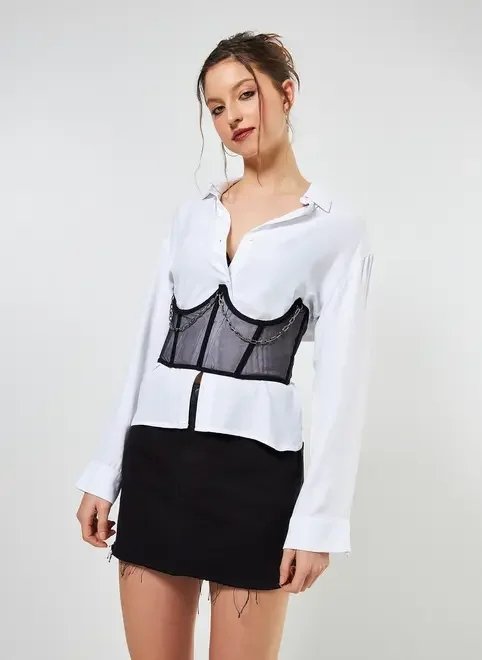 corset com corrente corset com corrente