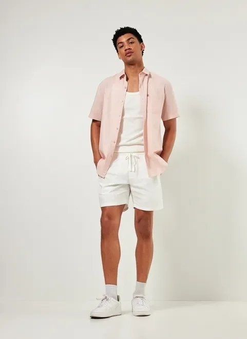 camisa com linho tom pastel camisa com linho tom pastel