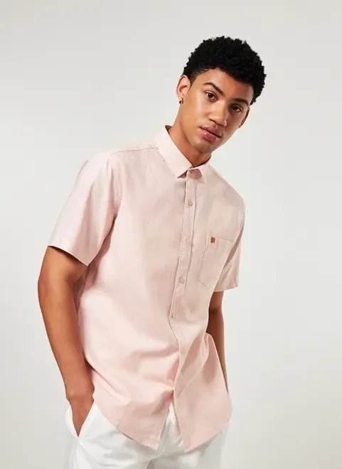 camisa com linho tom pastel camisa com linho tom pastel