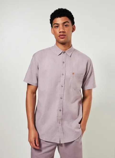 camisa com linho tom pastel camisa com linho tom pastel