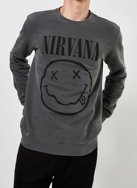 moletom estonado nirvana moletom estonado nirvana