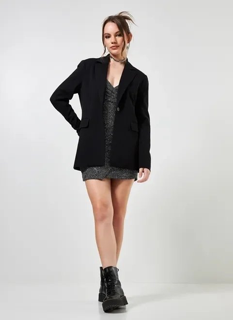 blazer alongado preto blazer alongado preto