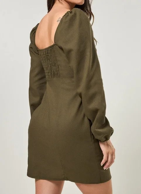 vestido com manga longa bufante vestido com manga longa bufante