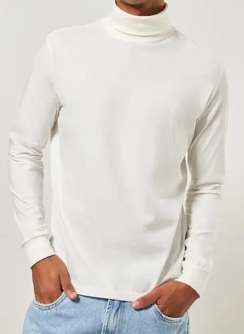 camiseta manga longa com gola alta camiseta manga longa com gola alta