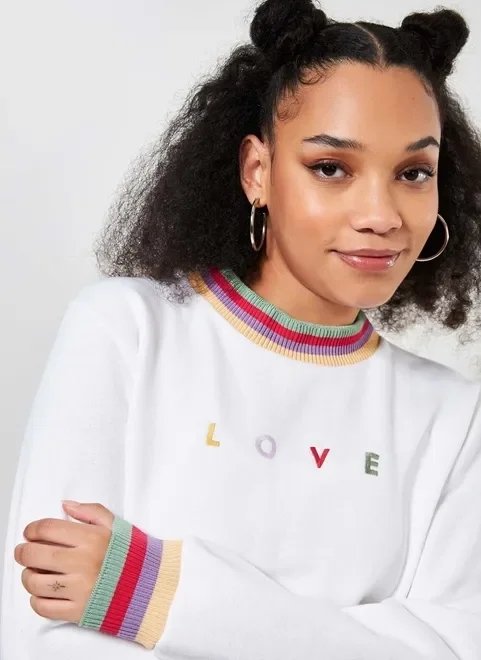 moletom love com golinha colorida moletom love com golinha colorida