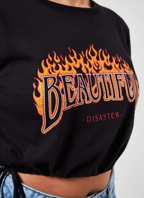 blusa cropped amarração na barra fogo blusa cropped amarração na barra fogo