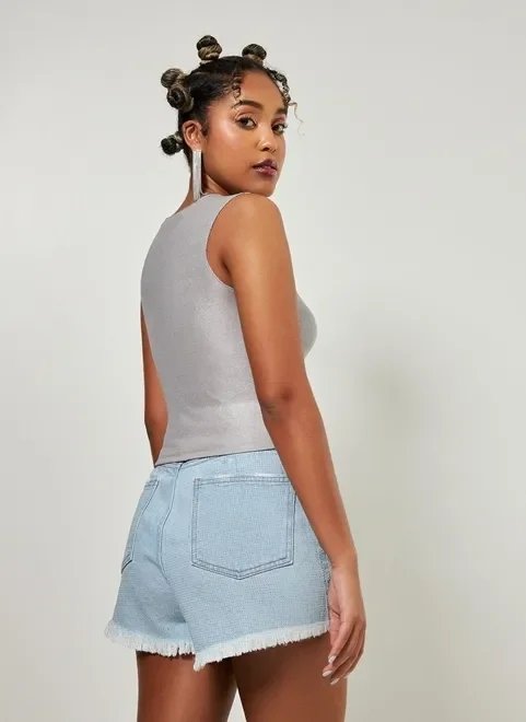 regata metalizada prateada regata metalizada prateada