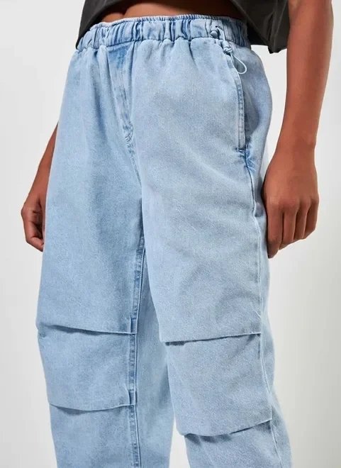 calça parachute jeans clara calça parachute jeans clara