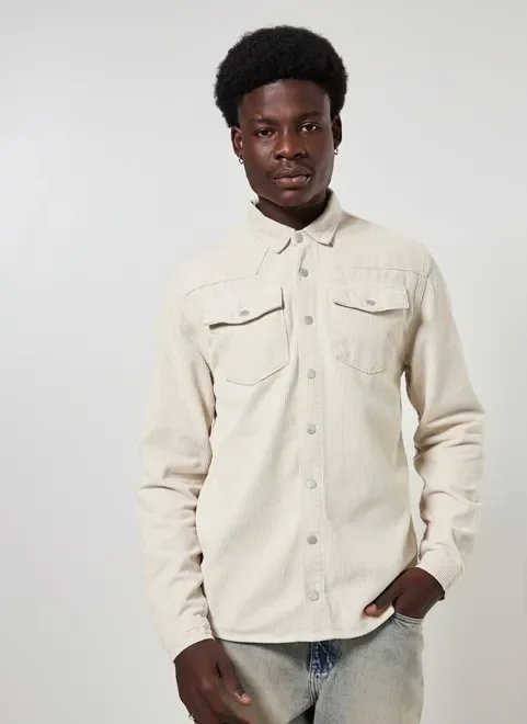 jaqueta estilo camisa em veludo cotelê jaqueta estilo camisa em veludo cotelê