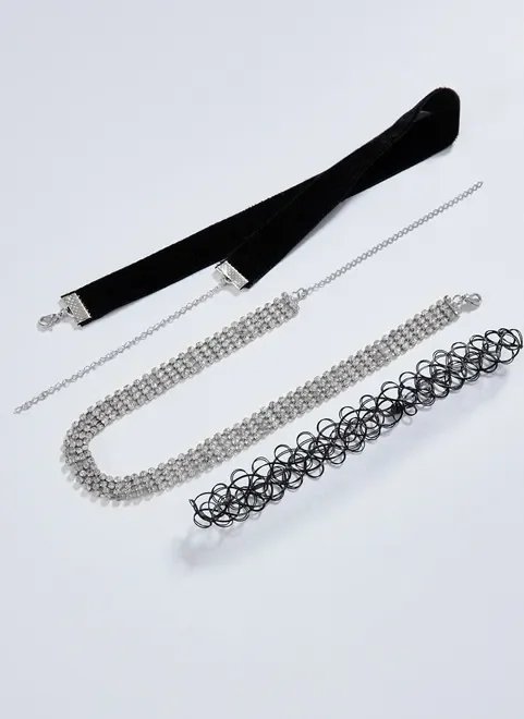 kit chockers strass e veludo kit chockers strass e veludo