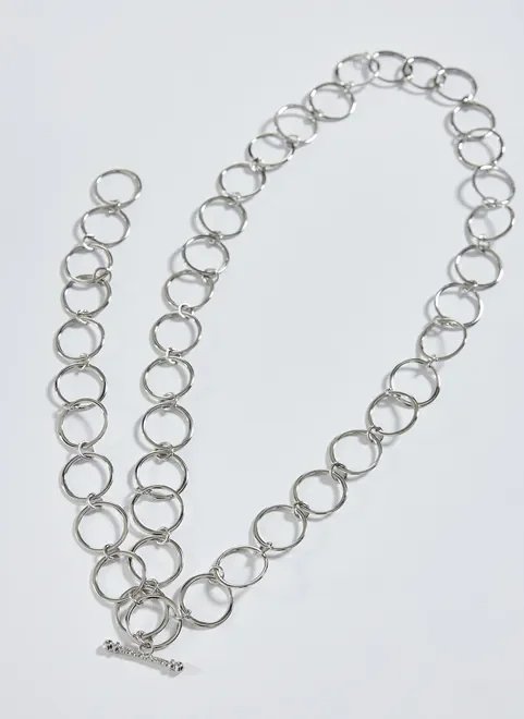 cinto de argolas prateadas cinto de argolas prateadas