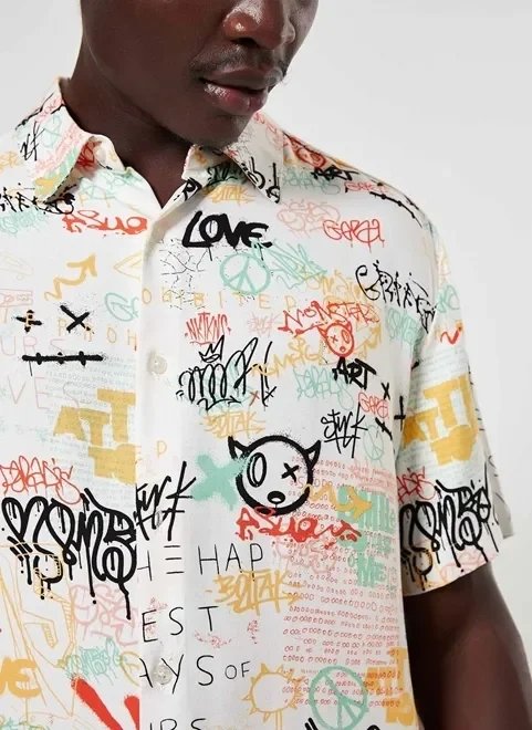 camisa off-white grafites coloridos camisa off-white grafites coloridos