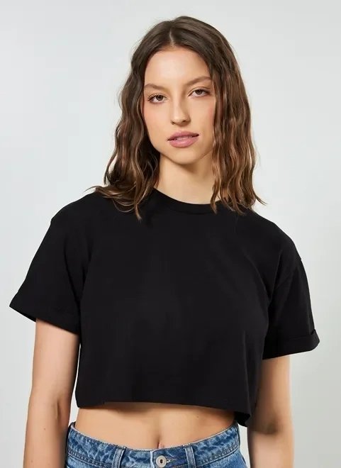 camiseta cropped básica camiseta cropped básica