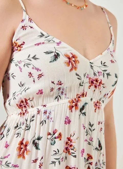 vestido longo off-white floral vestido longo off-white floral