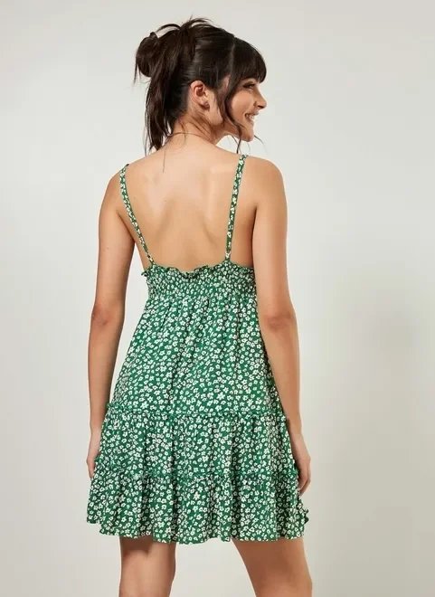 vestido rodadinho verde floral vestido rodadinho verde floral