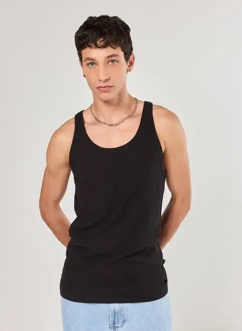 regata slim em ribana alças finas regata slim em ribana alças finas