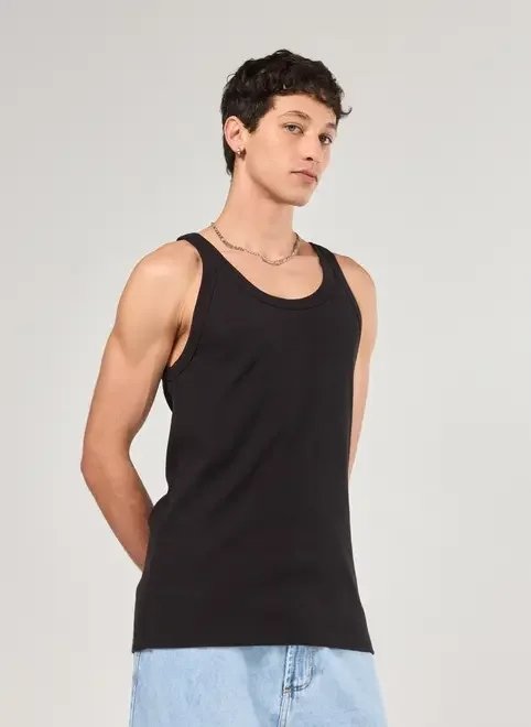 regata slim em ribana alças finas regata slim em ribana alças finas