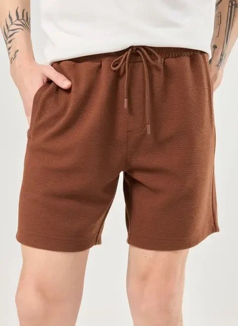 bermuda em malha texturizada bermuda em malha texturizada