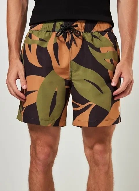 bermuda estampada folhagens bermuda estampada folhagens