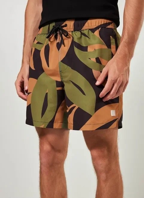 bermuda estampada folhagens bermuda estampada folhagens
