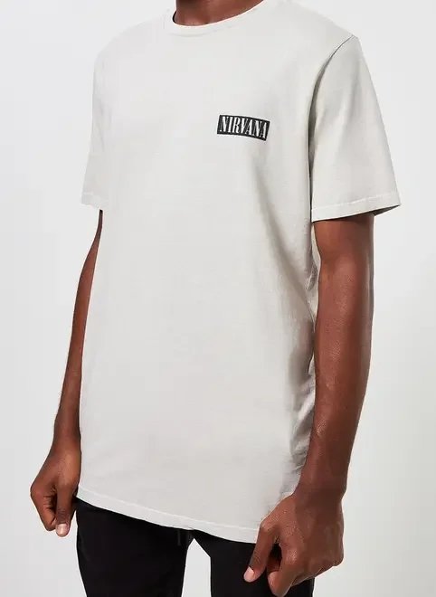 camiseta alongada estonada nirvana camiseta alongada estonada nirvana