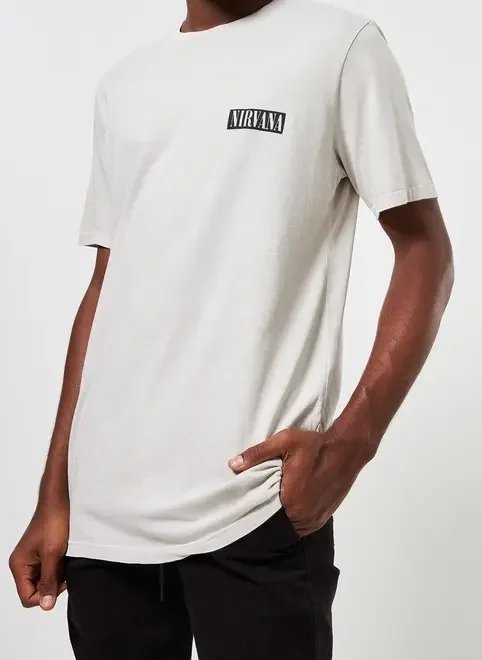 camiseta alongada estonada nirvana camiseta alongada estonada nirvana