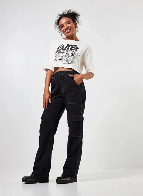 camiseta cropped grafite com brilho camiseta cropped grafite com brilho