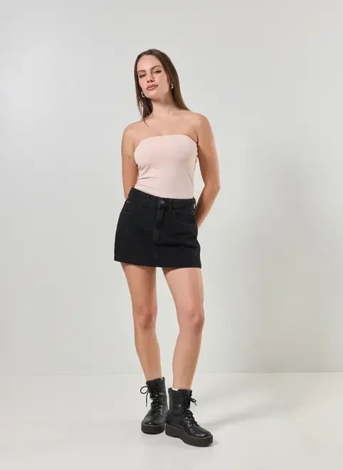 short saia jeans básico short saia jeans básico