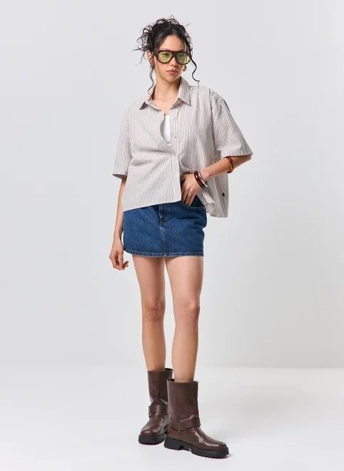 short saia jeans básico short saia jeans básico