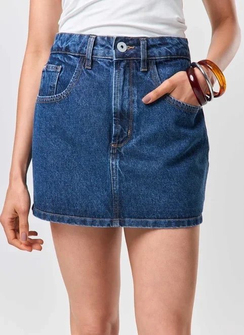 short saia jeans básico short saia jeans básico