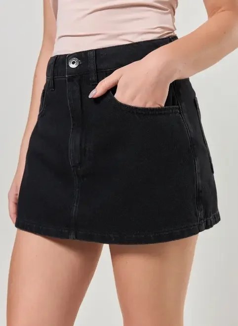 short saia jeans básico short saia jeans básico