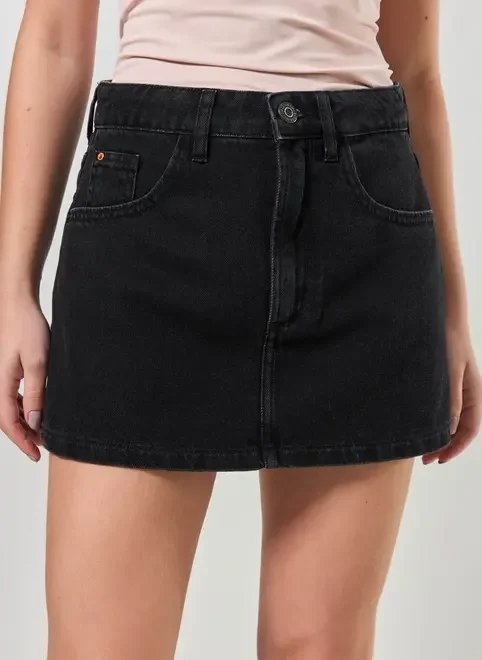 short saia jeans básico short saia jeans básico
