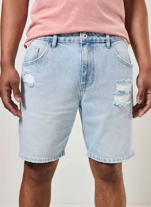 bermuda jeans clara com desfiado bermuda jeans clara com desfiado