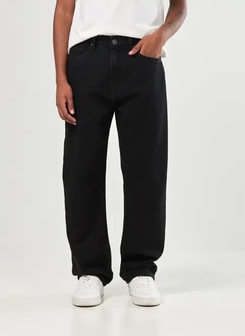 calça reta jeans calça reta jeans