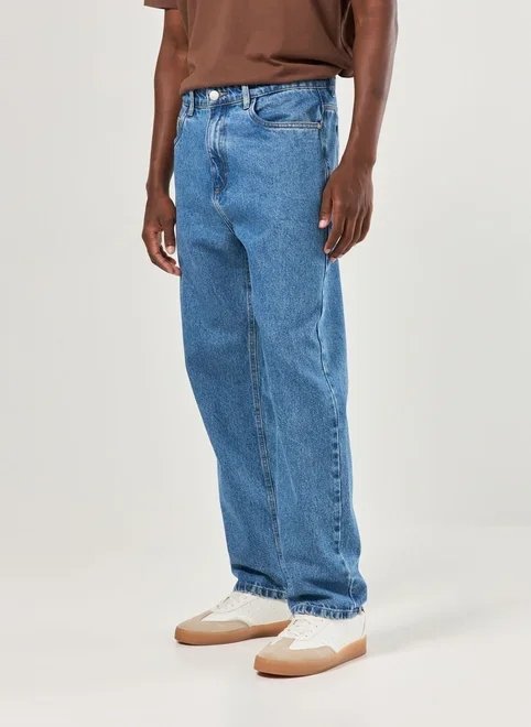 calça reta jeans calça reta jeans