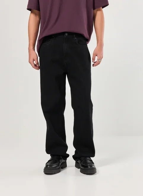 calça reta jeans calça reta jeans