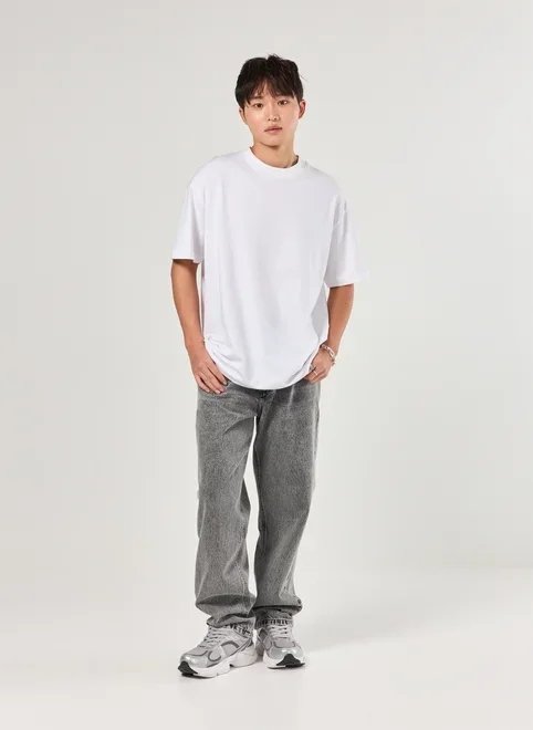 calça reta jeans calça reta jeans