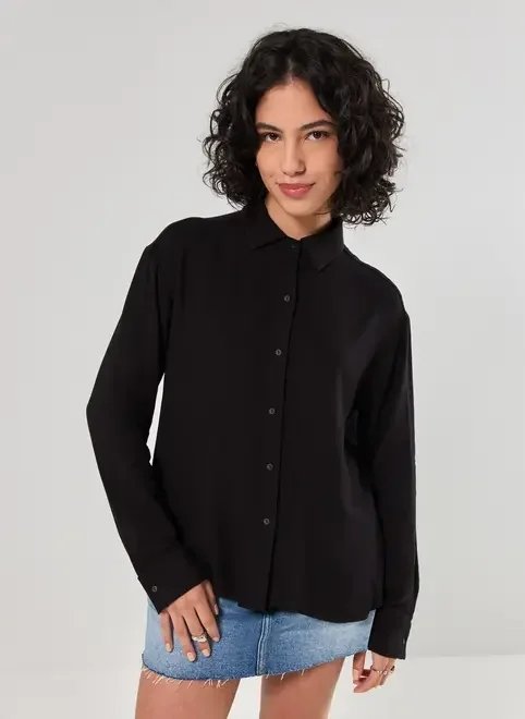 camisa oversized de manga longa camisa oversized de manga longa