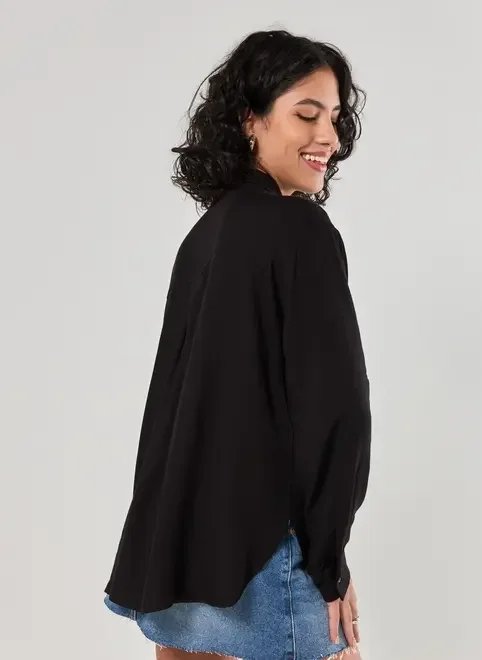 camisa oversized de manga longa camisa oversized de manga longa