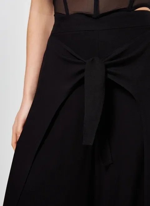 calça pareô preta com amarração calça pareô preta com amarração