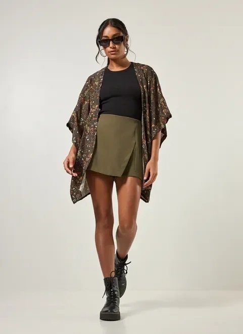 short saia de alfaiataria com fenda short saia de alfaiataria com fenda