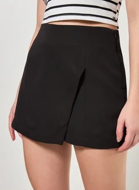 short saia de alfaiataria com fenda short saia de alfaiataria com fenda